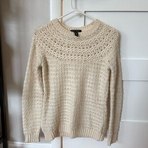 Ralph Lauren Beige Textured Knit Sweater